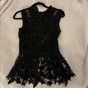 Express Black Lace Sleeveless Top